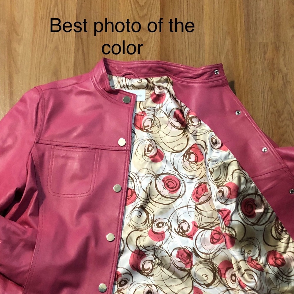 Liz Claiborne Lambskin Genuine Leather Jacket 10